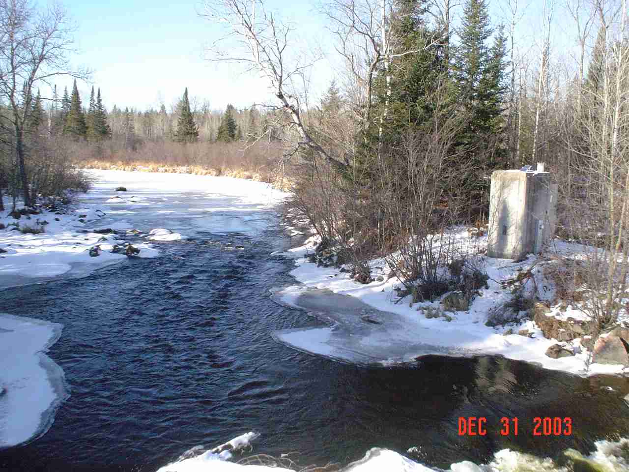 Popple River Near Fence